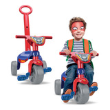 Triciclo Infantil Motoca Super Heróis Velotrol Menino Alça