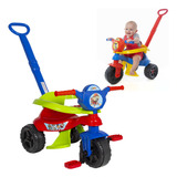 Triciclo Infantil Passeio Patrulha Menino Canina Empurrador