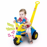 Triciclo Infantil Velotrol Blue Music Cotiplas Menino Bebe