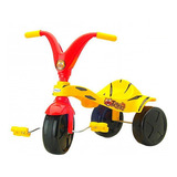 Triciclo Velotrol Infantil Tigrão Xalingo - Motoca De Pedal Cor Amarelo/vermelho