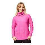 Tricot Suéter Gola Alta Feminino Facinelli 