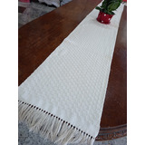 Trilho Caminho De Mesa 33x150 Cm De Algodão Feito Em Tear