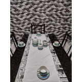 Trilho De Mesa 1,50 X 0,46 Estampado D Jornal Decoração Mesa