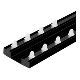 Trilho Suíço Duplo Max Guia Cortina Teto Cortineiro 4m Preto