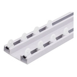 Trilho Suisso Duplo 2,80 Mts(trilho Dividido Em Duas Partes) Cor Branco