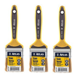Trincha Pincel Verniz E Stain 2 1/2 Pol Atlas 419 Kit 3 Un 