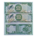 Trinidad E Tobago 5 Dólares 2006 - Três (03) Cédulas Fe