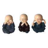 Trio Buda Monges Decoração Cego Surdo