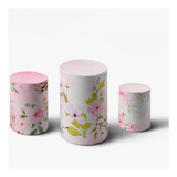 Trio Capa Cilindro Conjunto Floral