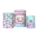 Trio Capas Cilindros Festa Sublimado Veste Fácil C/ Elástico