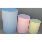 Trio Capas Mesa Cilindro Cores Candy Color P M G 