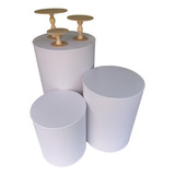 Trio Capas Tecido Para Mesa Cilindro P M G Festa Decoração 