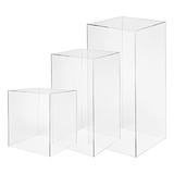 Trio De Cubo Em Acrílico Virgem 3mm Dobrado Resistente
