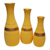 Trio De Garrafas Decorativa Vaso G