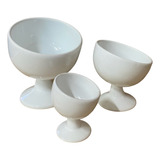 Trio De Taças De Porcelana