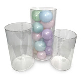 Trio Kit 3 Mesas Cilindro Em Policarbonato P, M, G Decoração