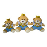 Trio Ursinho De Pelúcia Para Nicho Decoração Menino Menina