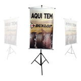 Trip Banner 2 10m Regulvel Aluminio Porta Banner Pedestal