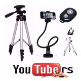 Tripé Celular Profissional Sl-2111 Gopro 1,30 M + Kit Selfie