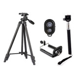 Tripé Celular Profissional Sl-2111 Gopro 1,30 M + Kit Selfie