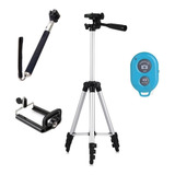 Tripé Celular Profissional Sl-2111 Gopro 1,30 Mt + Kit Selfi