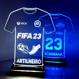 Troféu Camiseta Time Campeonato Futebol Ps4 Xbox Fifa Pes