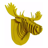 Troféu De Parede Alce Cervo-amarela Azul