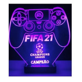 Troféu Led Acrílico Ps4 Xbox Fifa21 Fifa 21 Personalizado 