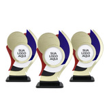 Troféus Personalizados P/ Futebol Futsal 20cm Kit 3 Acrílico