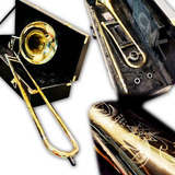 Trombone Eagle Sib Tv 600 Laqueado Trombone Com Estojo Luxo
