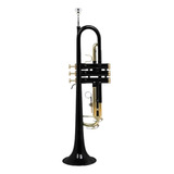 Trompete Preto / Dourado Luthieria Prosperar Slade Bb Sibmol