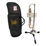 Trompete Profissional Hs Musical Hs1048 Sib Prata C Laqueado