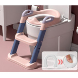 Troninho Redutor Assento Vaso Sanitário Infantil Com Escada Assento Redutor Infantil Com Escada Para Vaso Sanitário Gimboo Pinico Infantil, Mictório, Penico, Almofadado, Desfralde, Antiderrapante