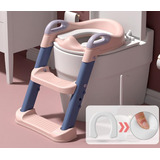 Troninho Redutor Assento Vaso Sanitrio Infantil Com Escada Cor Rosa E Roxo