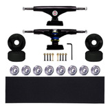 Truck 139mm + Roda 54mm + Abec + Parafuso + Lixa - 3