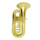 Tuba 4/4 Hs Musical R 751 Sib 4 Pistos Com Capa Almofadada