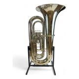 Tuba Weril J981 4/4 4 Pistos Niquelada Sib