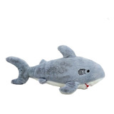 Tubarão De Pelúcia 43 Cm Comp. Cinza Antialérgico Lavável