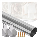 Tubo Cabideiro Completo Para Guarda Roupa Com 80 Cm