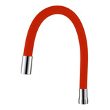 Tubo Cano Gourmet 3/4 Flexível De Silicone P/ Torneira Acabamento Fosco Cor Vermelho