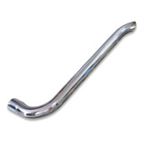 Tubo Cano Lateral 4,5p X217cm Cromado Caminhão + 2 Abraçadei