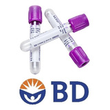 Tubo Coleta De Sangue 4ml Tampa Roxa K2 Edta Bd Cx. 100