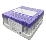 Tubo De Coleta Tampa Roxa Com Edta K3 4ml Fl5-1304s 100un