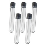 Tubo De Ensaio Vidro Kit 5un 13 X 100mm Tampa Rosqueável