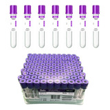 Tubo Edta K3 4ml P/ Coleta De Sangue 13x75 Tampa Roxa C/100