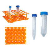 Tubo Falcon 15ml E 50ml + Estante Rack P/ 50 Tubos Falcon