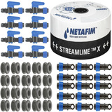Tubo Gotejador Netafim X 30x30 Cm 1000 Metros + Conexões