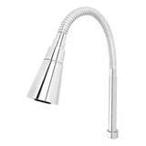 Tubo Gourmet Flexível Cone Cromado 2 Jatos Para Torneira
