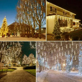 Tubos De Luz Led Cascata Iluminação Efeito Gelo Chuva Natal