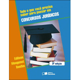 Tudo O Que Você Precisa Saber Para Passar Em Concursos Jurídicos - 3ª Edição De 2009, De Bonfim, Edilson Mougenot. Editora Saraiva Educação S. A., Capa Mole Em Português, 2009